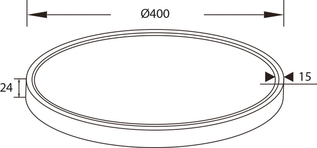 Opium grote ronde plafondlamp wit 40W led 2700K