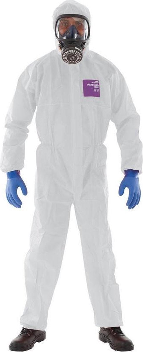 AlphaTec® 1500/138 - Chemische bescherming, Waterdichte overall, Doe-het-zelf, Bouw, 2XL, Wit