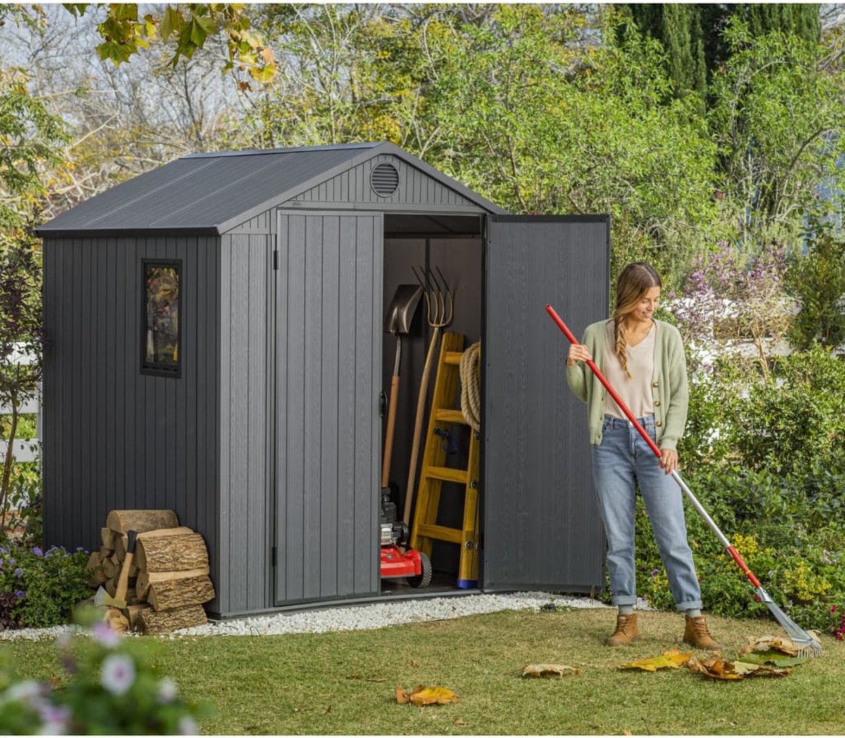 Keter Darwin 66 Tuinhuis - 190x183x221 cm - Grijs