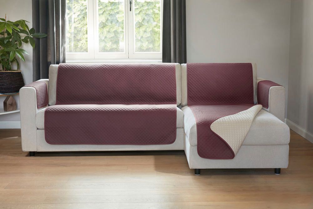 Bankbeschermer - bankhoes - 3-zit - microvezel - gewatteerd - antislip