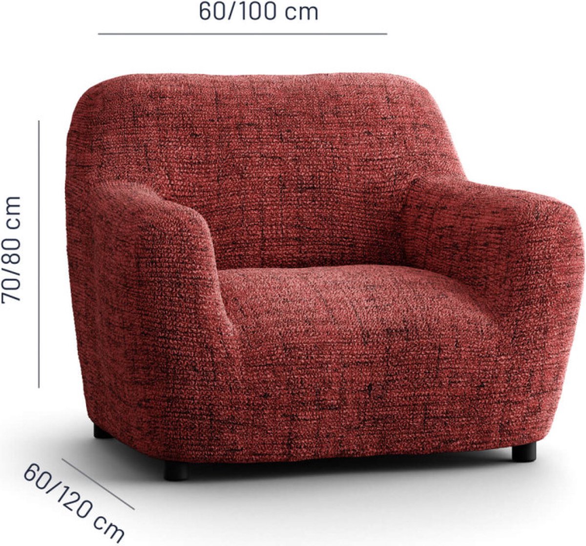 bankhoes - zetelhoes - 1-zit - perfecte pasvorm - made in Italy - stretch - bankbeschermer