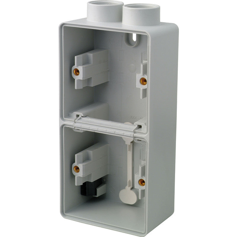 Niko hydro dubbele doos 2 ingangen grijs Verticaal