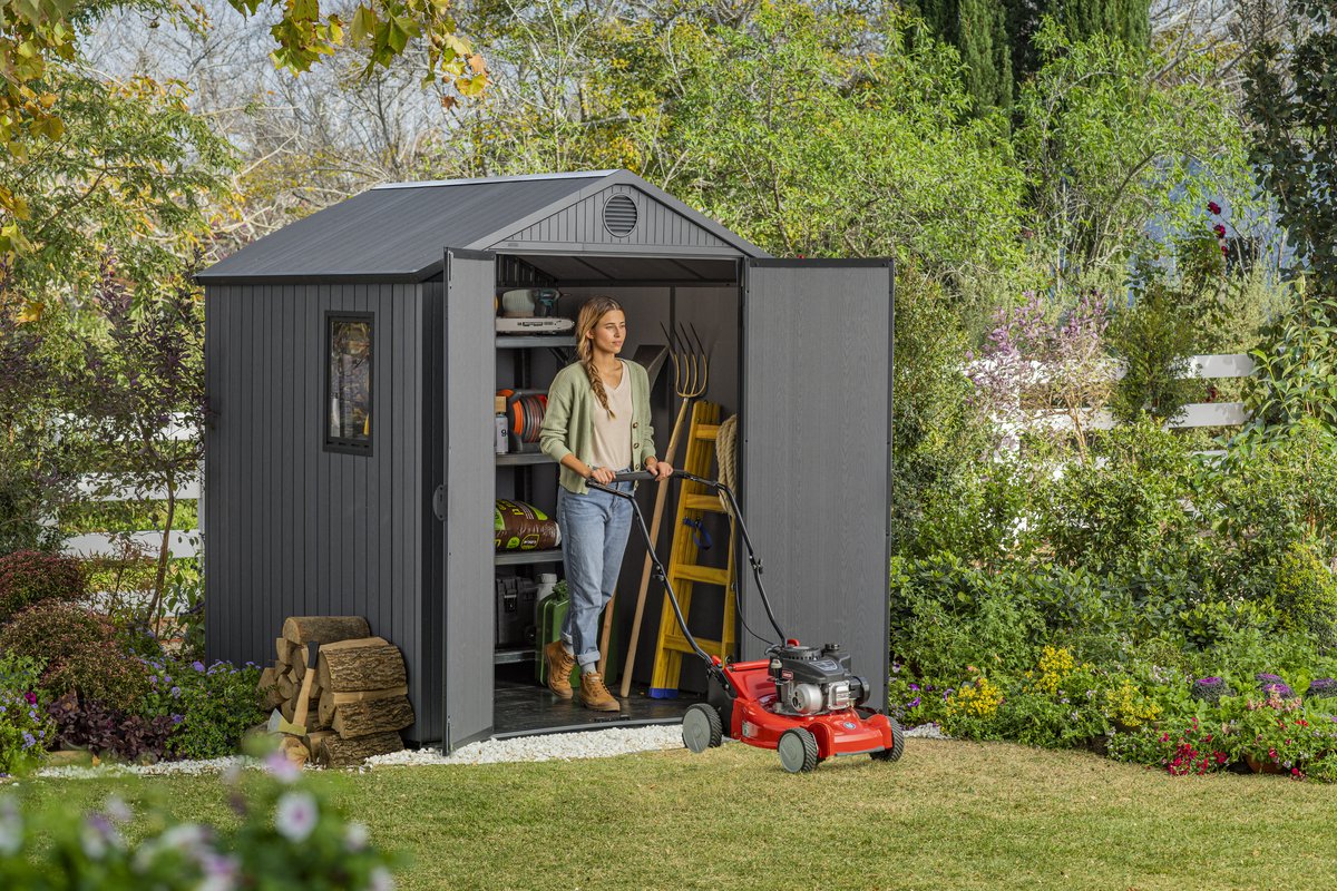 Keter Darwin 66 Tuinhuis - 190x183x221 cm - Grijs