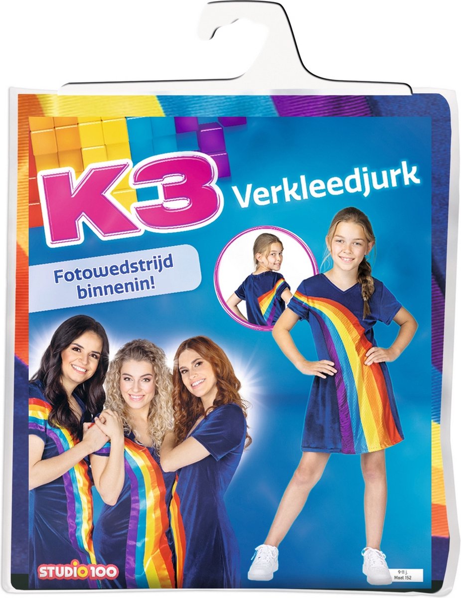 K3 verkleedkleding - verkleedjurk De 3 Biggetjes - 9/11 jaar - Maat 152