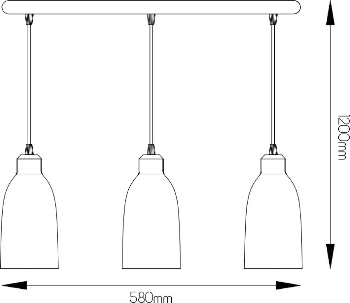 Moderne Hanglamp glas grijs conisch