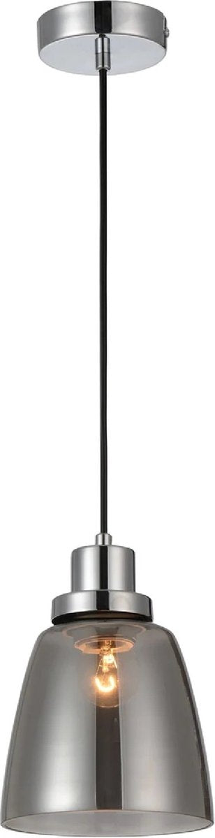 Hanglamp glas gerookt E27 200mm diameter