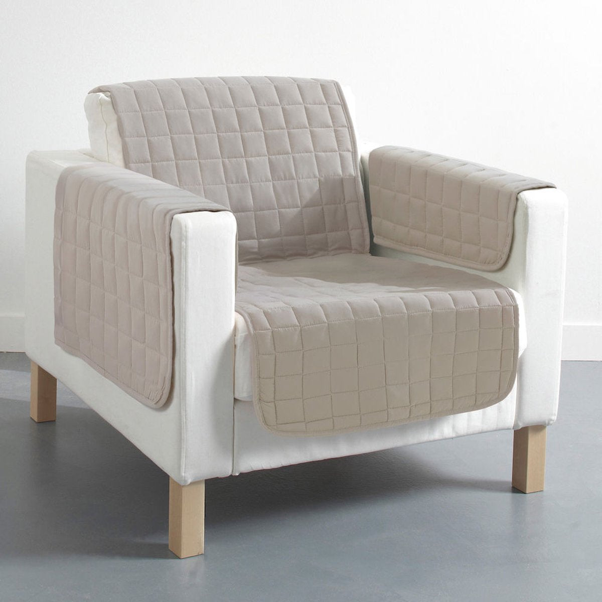 Bankbeschermer - bankhoes - 1-zit - microvezel - gewatteerd - antislip