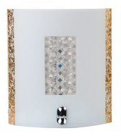 Wandverlichting 8W AC-Led 220x200 metaal+glas+goud