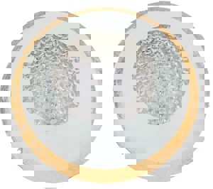 plafondlamp - goud/wit/glas - LED - 18 watt