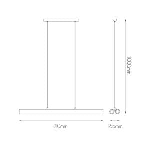 Hangarmatuur/Plafondlamp met 3 staps dimmer