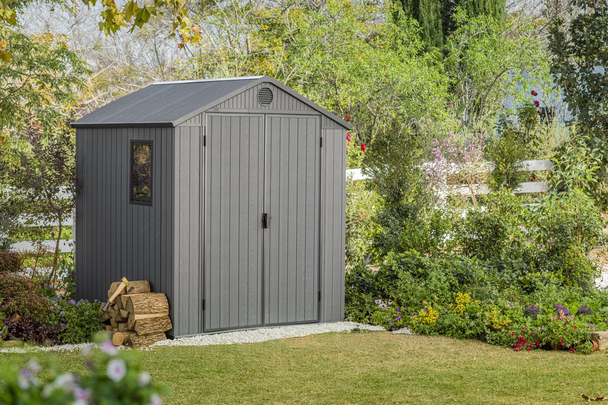 Keter Darwin 66 Tuinhuis - 190x183x221 cm - Grijs