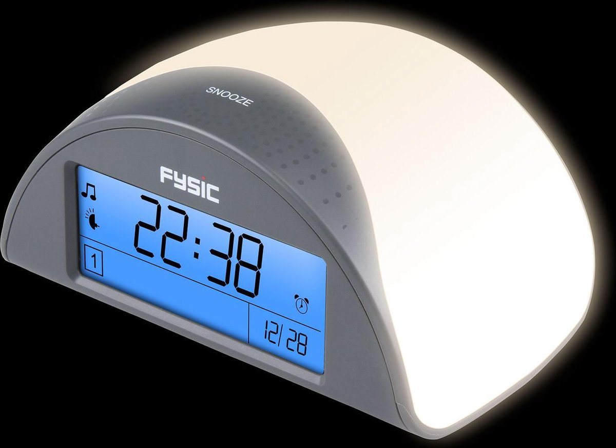 Fysic FC-38 Alarmklok met Dwaaldetector - Dwaaldetectie voorkomt nachtelijk dwalen - Wit