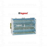 Modulaire verdeelklem - monoblok - vierpolig - 125 A - 15 klemmen per staaf - 14,5 kA - 8 modules - uitgerust met 4 staven