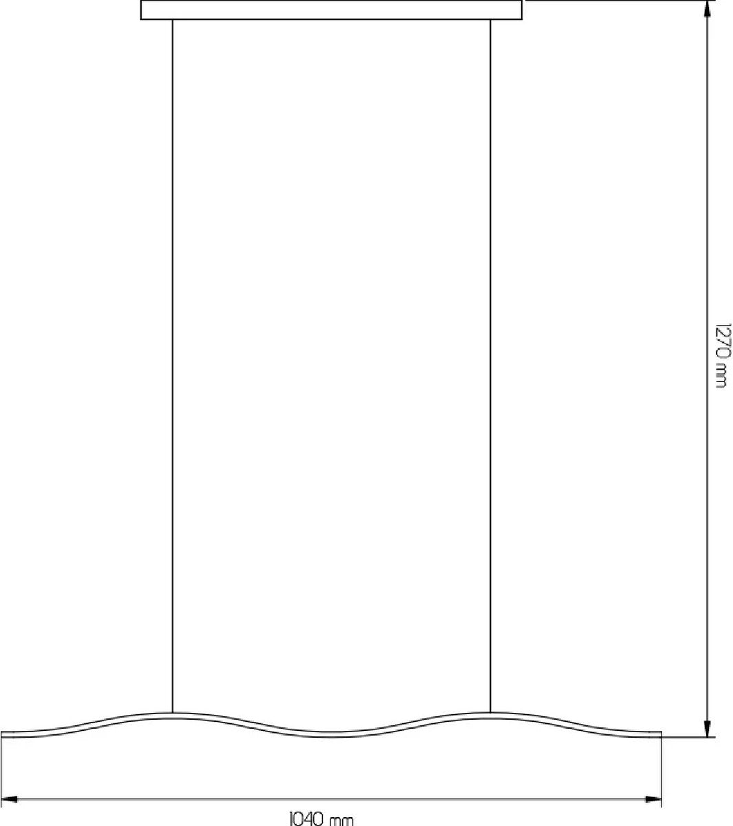 Moderne zwarte LED hanglamp 16,8W 1040mm breed