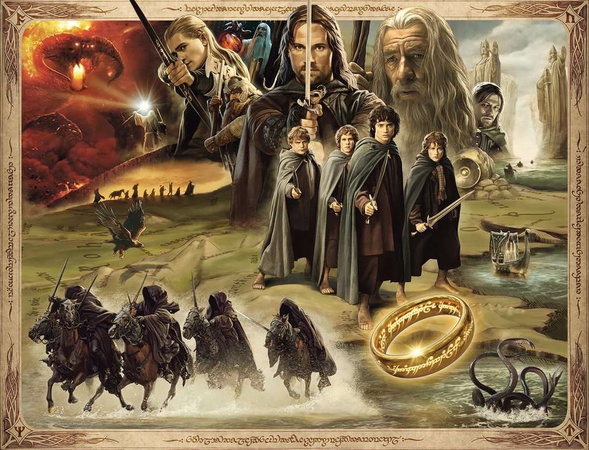 Ravensburger puzzel Lord of the Rings Fellowship Of The Ring - Legpuzzel - 2000 stukjes