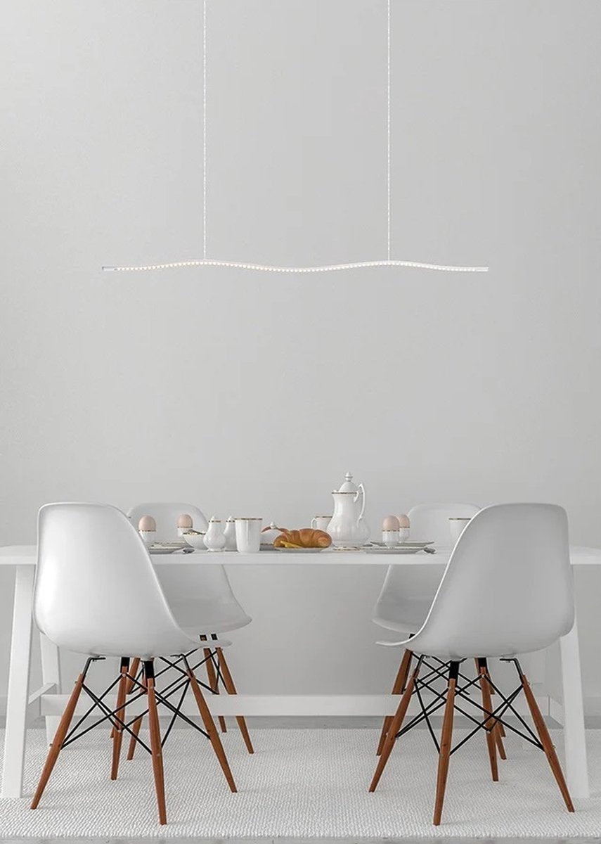 Hanglamp wit of zwart LED lang 16,8W 1040mm breed