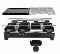 Team Kalorik RAC 1016- Gourmetstel -  Pannetjes voor 8 personen - Regelbare temperatuur - 1500 W - Gegroefde grill en traditionele steengrill