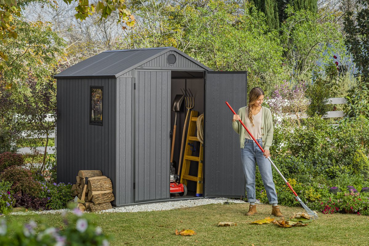Keter Darwin 66 Tuinhuis - 190x183x221 cm - Grijs