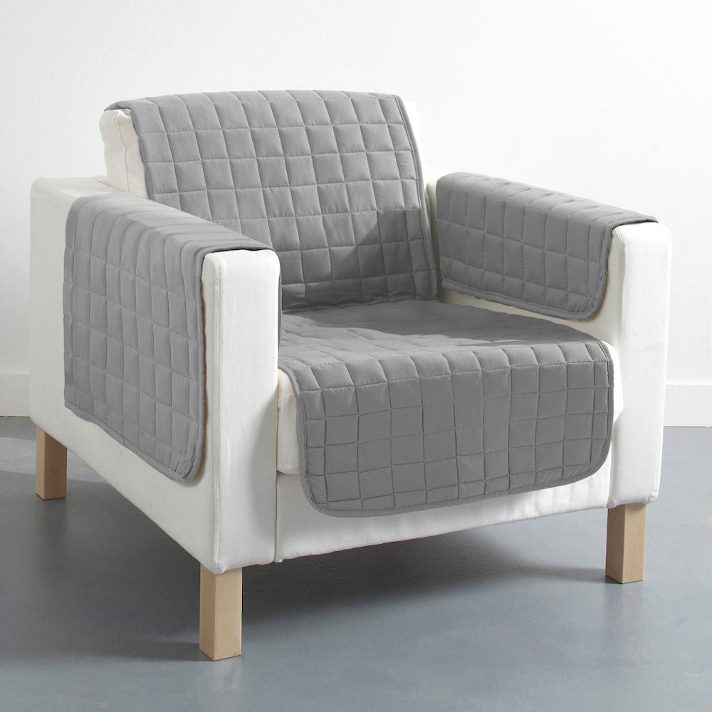 Bankbeschermer - bankhoes - 1-zit - microvezel - gewatteerd - antislip - microvezel