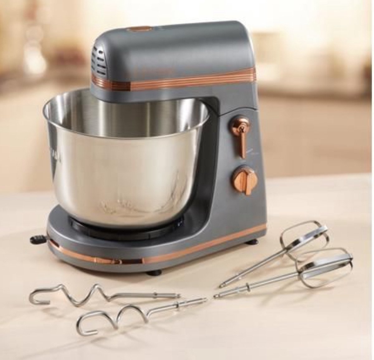 Elect’Home mixer- keukenrobot- keukenmachine- kneden en mixen- 300 W- 6 snelheden- 3.5L inhoud