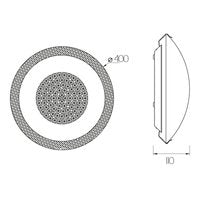 Plafondverlichting Groot model wit goud