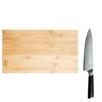 Damascusstaal Koksmes - vlijmscherp - 32cm - black - roestvrijstaal