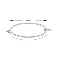 Ronde plafondlamp zwart LED 30W 2700K