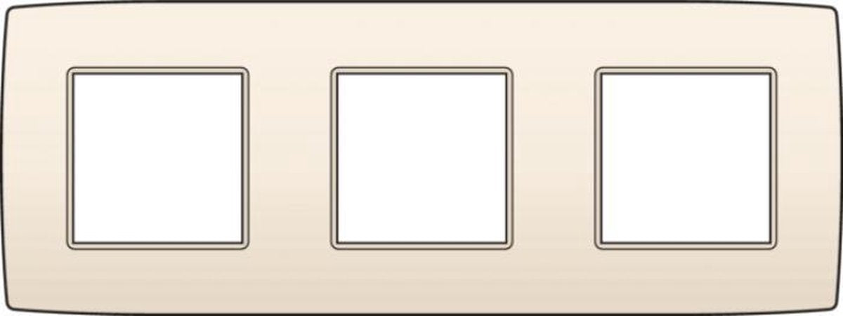 NIKO Original Cream afdekplaat - drievoudig horizontaal