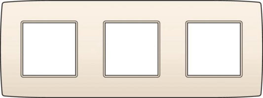 NIKO Original Cream afdekplaat - drievoudig horizontaal