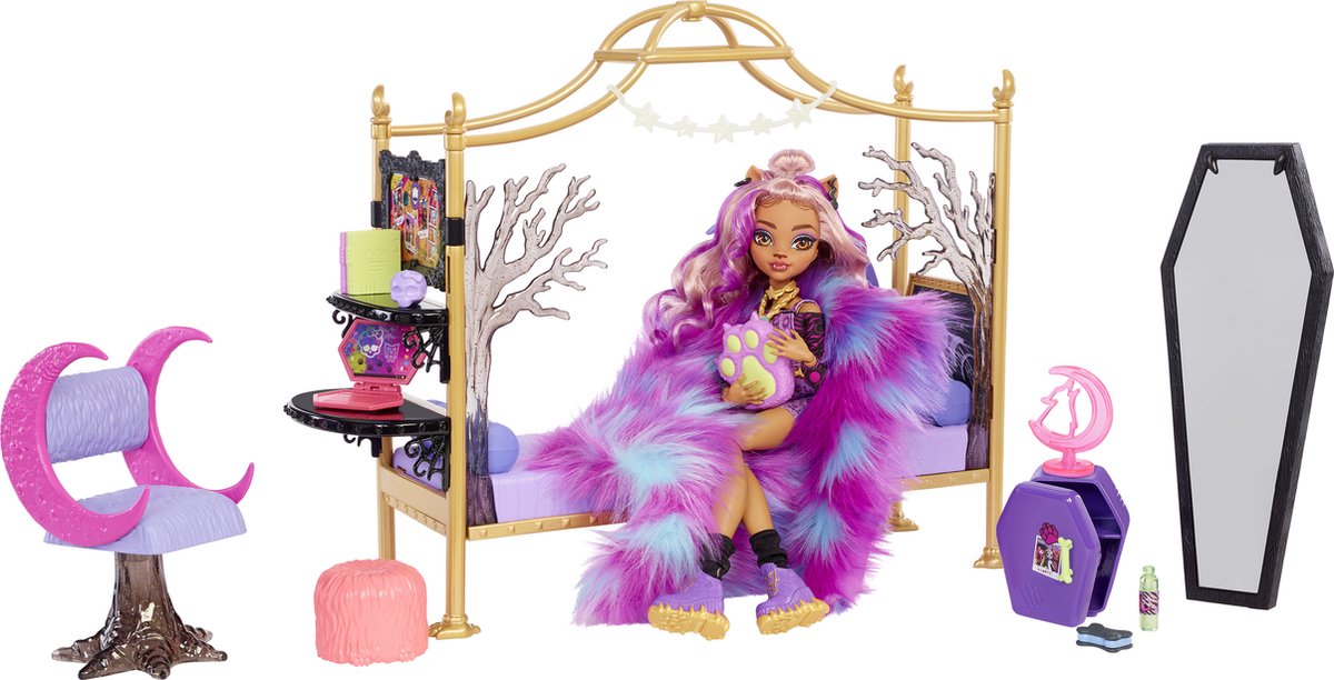 Monster High - Clawdeen Wolf - Slaapkamer - Paars