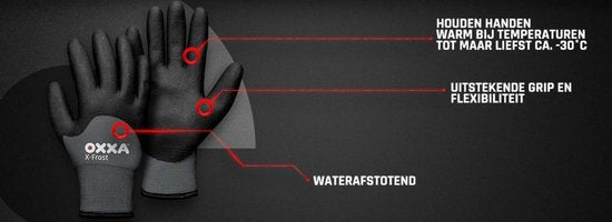 OXXA X-Frost 51-860 handschoen - 10 paar - maat 9 - L