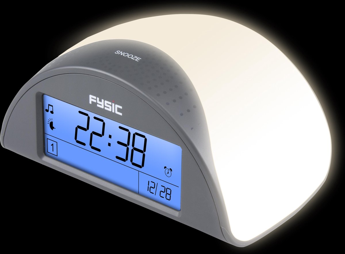 Fysic FC-38 Alarmklok met Dwaaldetector - Dwaaldetectie voorkomt nachtelijk dwalen - Wit