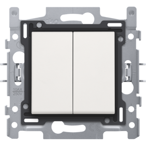 Dubbele inbouw drukknop Niko