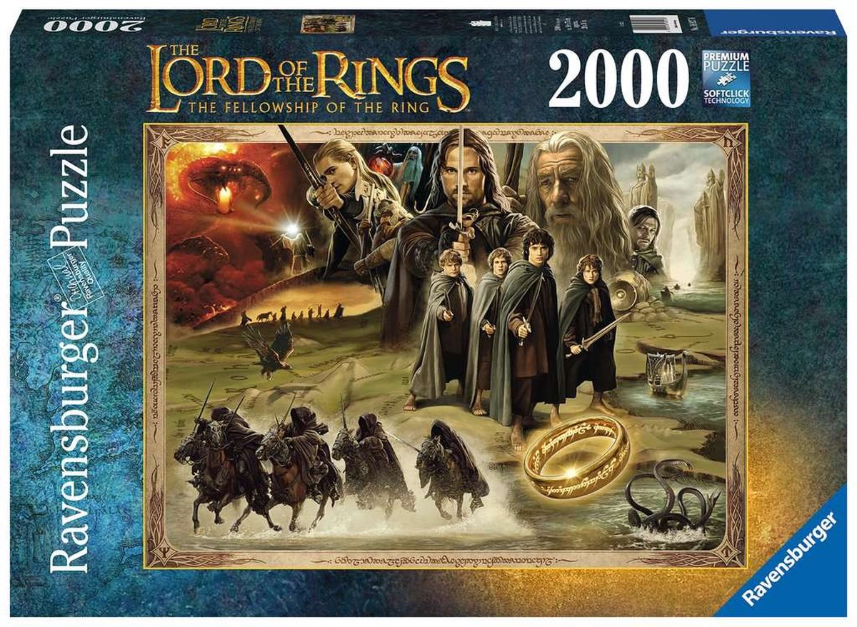 Ravensburger puzzel Lord of the Rings Fellowship Of The Ring - Legpuzzel - 2000 stukjes
