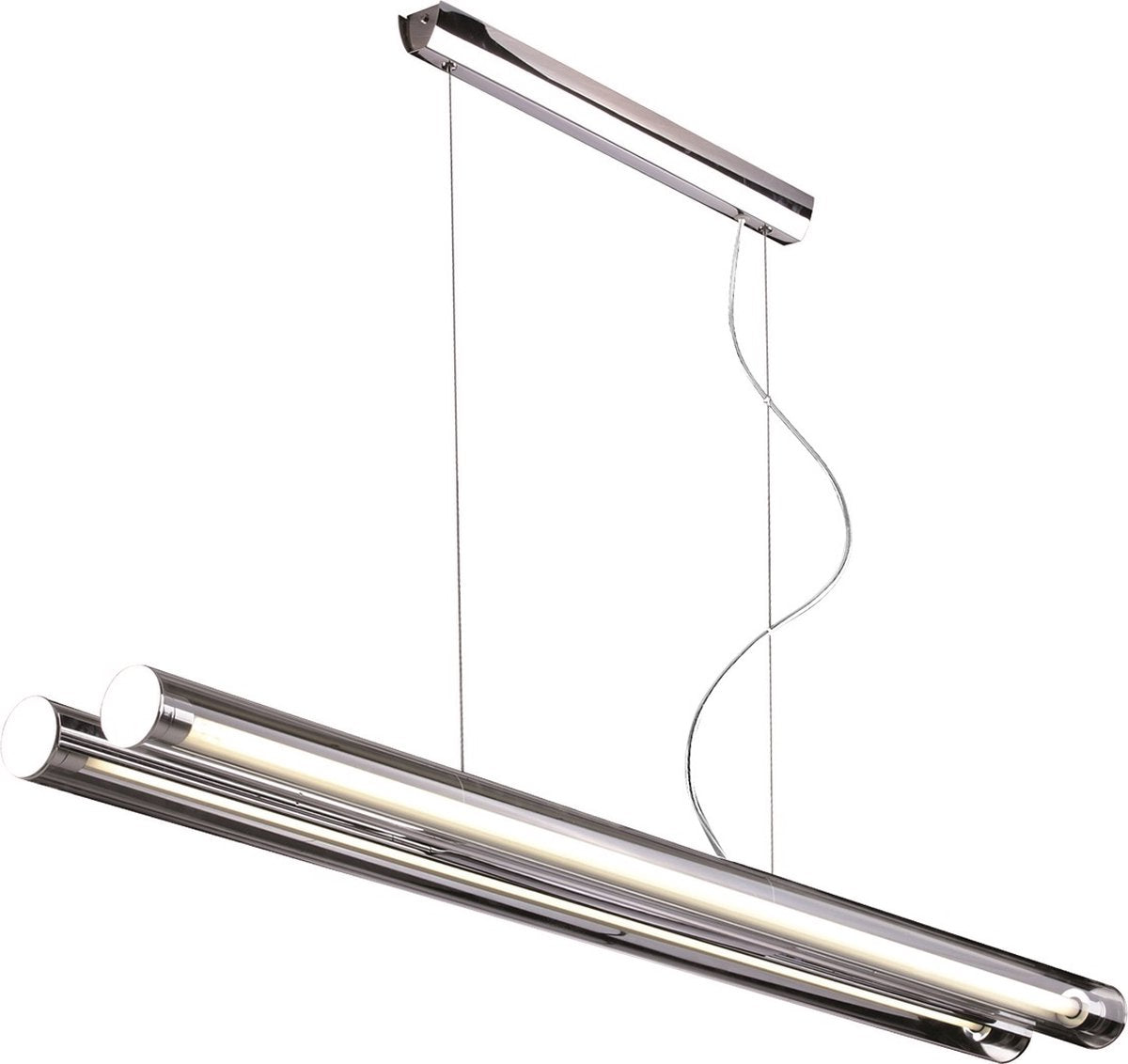 Plafondverlichting Pendel Dimbaar 3000K 2x20W 2x2000Lm Chroom