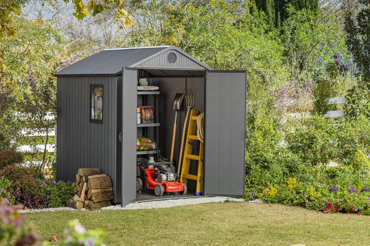 Keter Darwin 66 Tuinhuis - 190x183x221 cm - Grijs