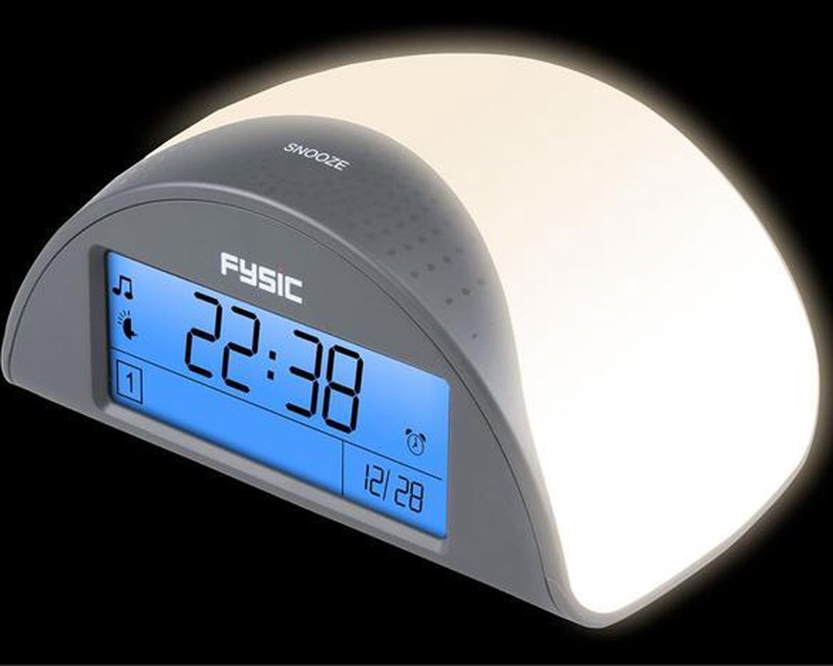 Fysic FC-38 Alarmklok met Dwaaldetector - Dwaaldetectie voorkomt nachtelijk dwalen - Wit