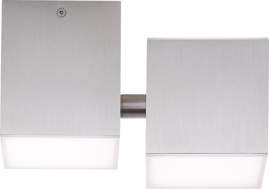 AEG lamp Gillian LED plafondlamp 3-lichts alu | 3x 3W LED geïntegreerd (SMD), (300lm, 3000K) | Schaal A ++ tot E | Draaibaar element