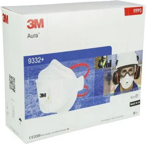 3M Stofmasker Aura 9332+FFP3 Met Uitademventiel Doos 10 Stuks