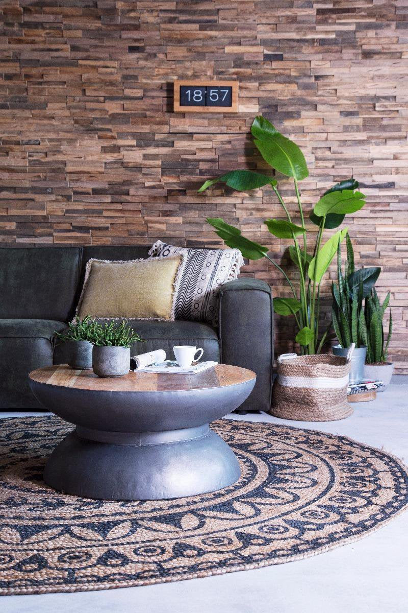 By Boo bijzettafel YoYo grijs large 36x80x80cm