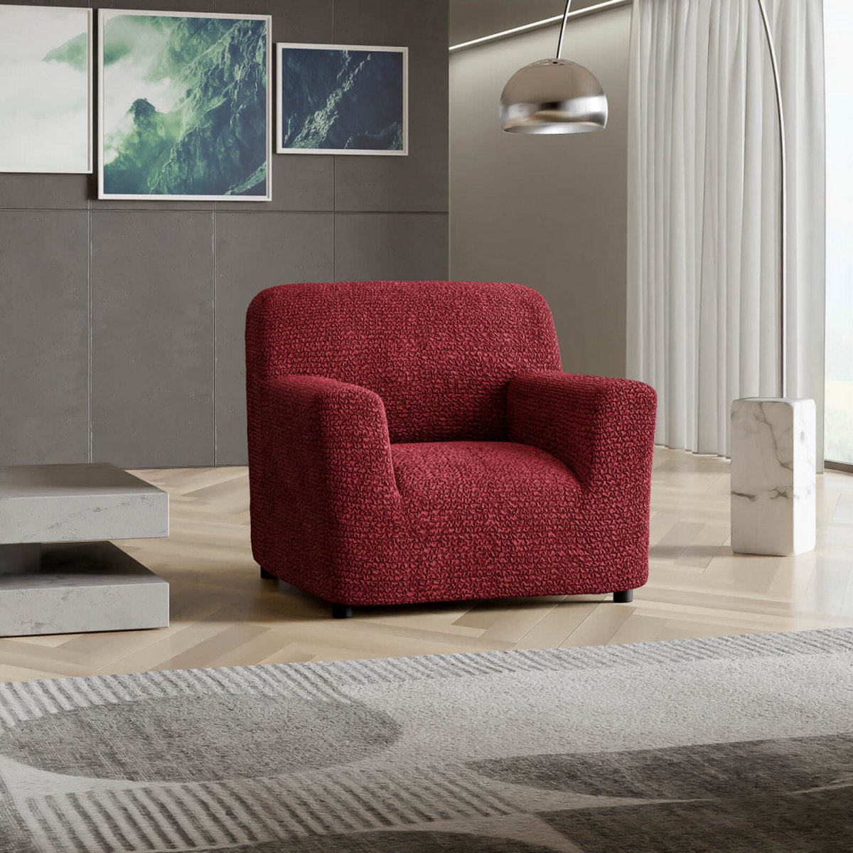 bankhoes - zetelhoes - 1-zit - perfecte pasvorm - made in Italy - stretch - bankbeschermer
