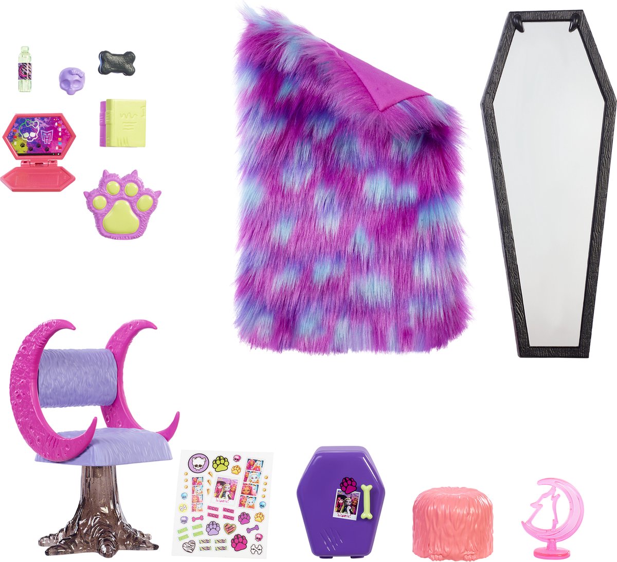 Monster High - Clawdeen Wolf - Slaapkamer - Paars