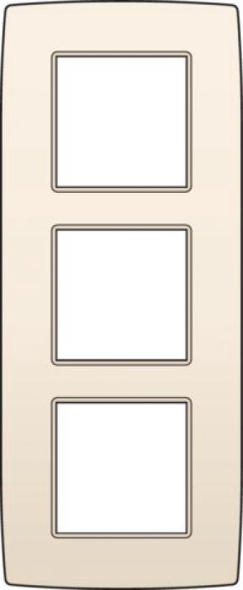 NIKO Original Cream afdekplaat - drievoudig verticaal