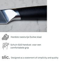 Damascusstaal Koksmes - vlijmscherp - 32cm - black - roestvrijstaal