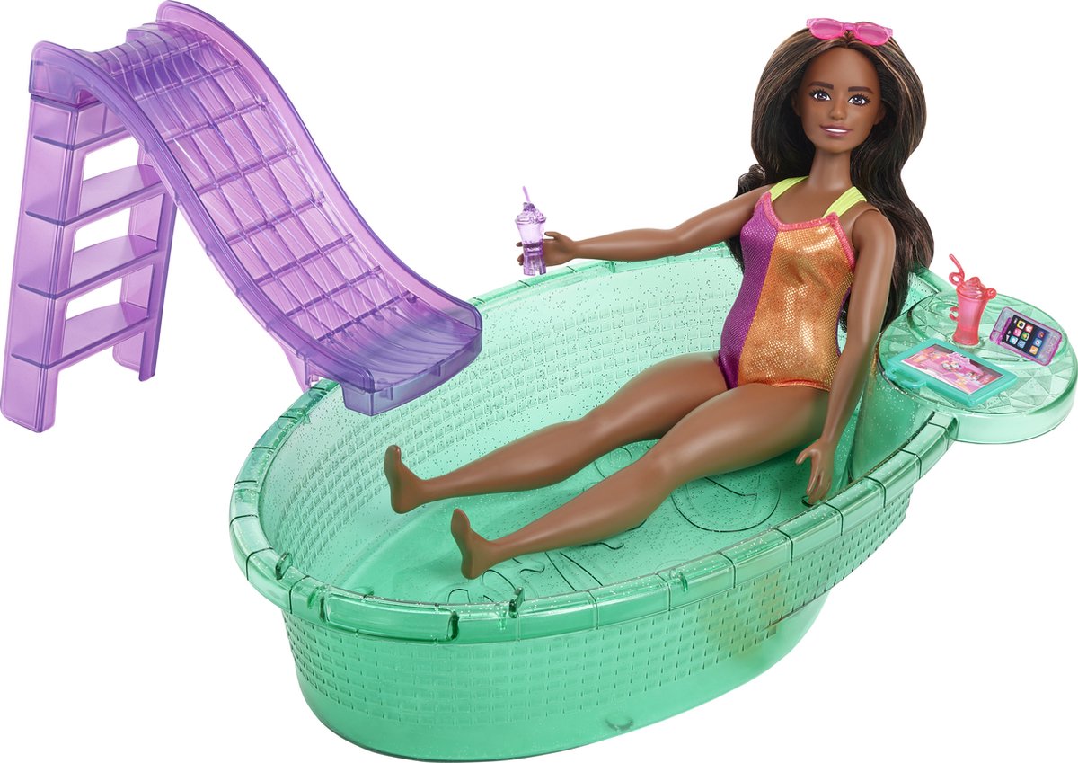 Barbie - Zomerhuis met zwembad, boot en hangmat - Barbie huis