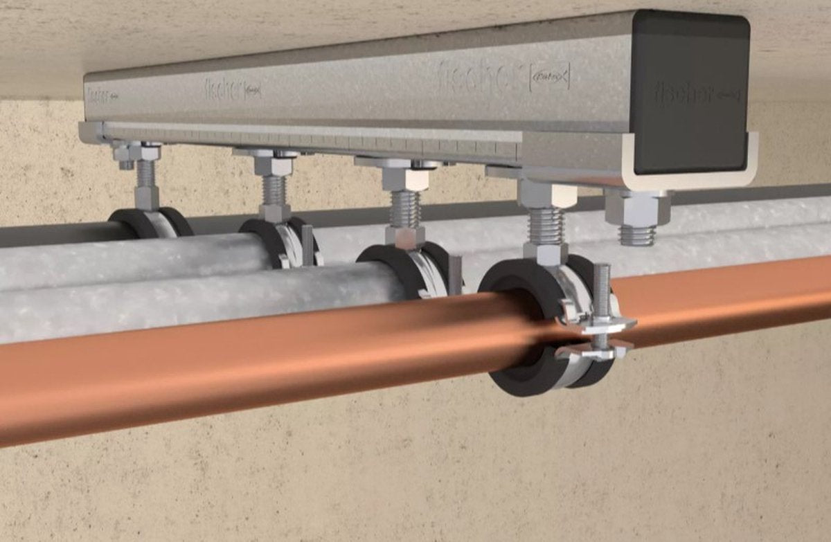 pijpbeugel - buisklem - met inlage - M8 - snelsluiting - 57 tot 61 mm